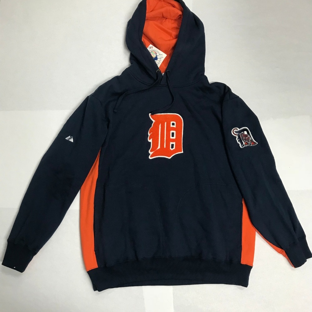 Detroit Tigers Modern logo Organ and Blue hoodie